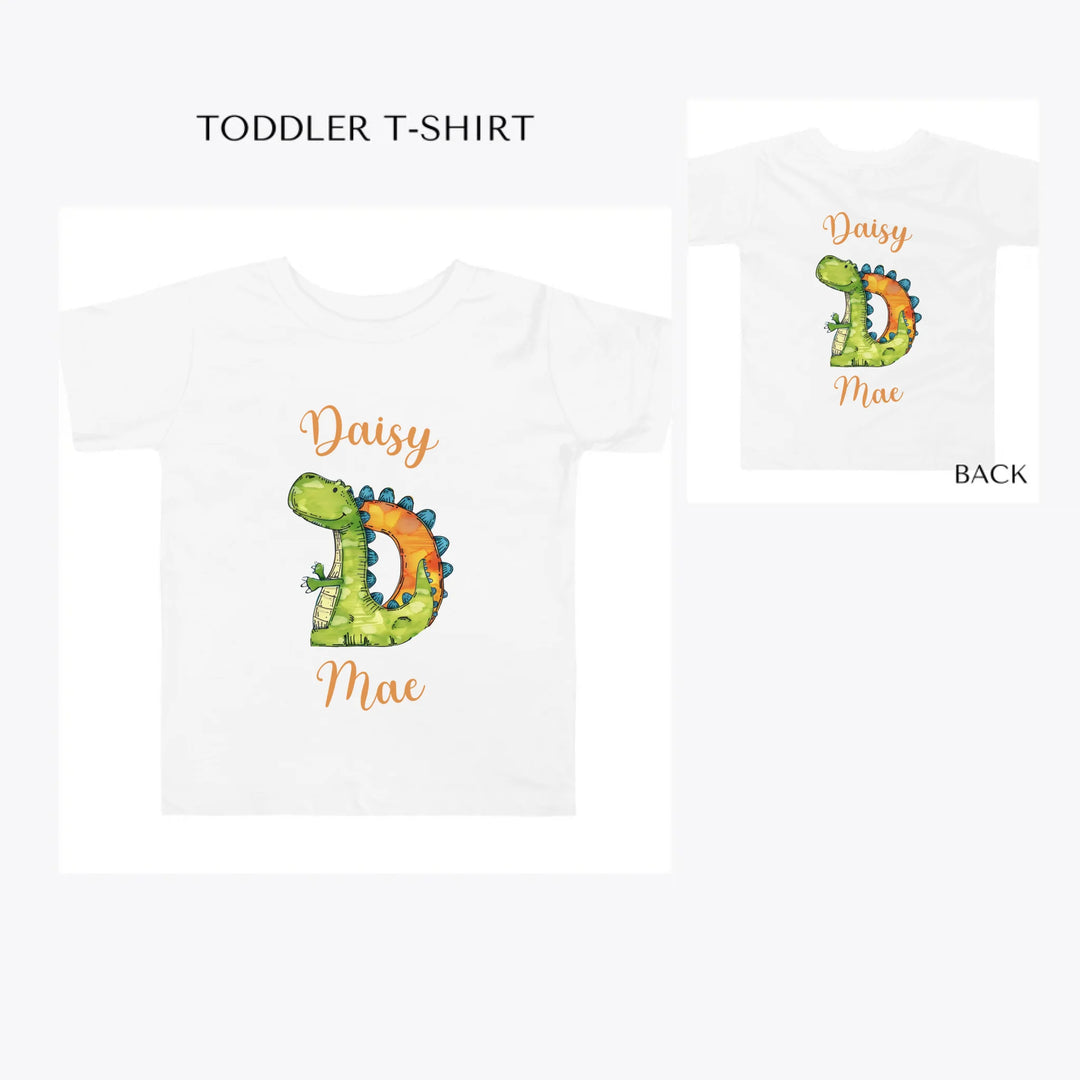 Watercolor-Animal-Shaped-Letter-toddler-custom-t-shirt-artfulane