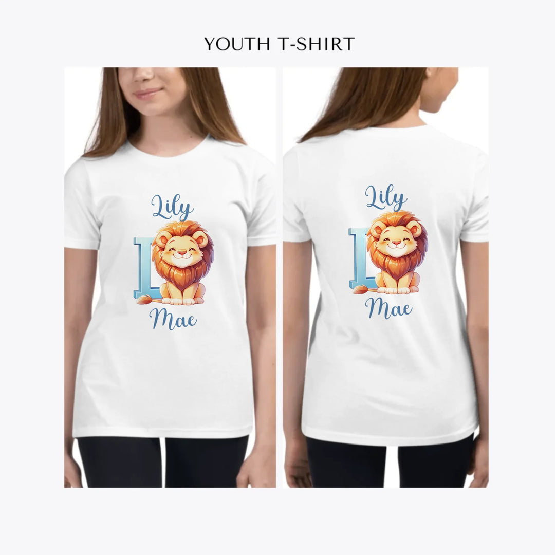 Colorful-Animal-Letter-custom-youth-girl-t-shirt-artfulane