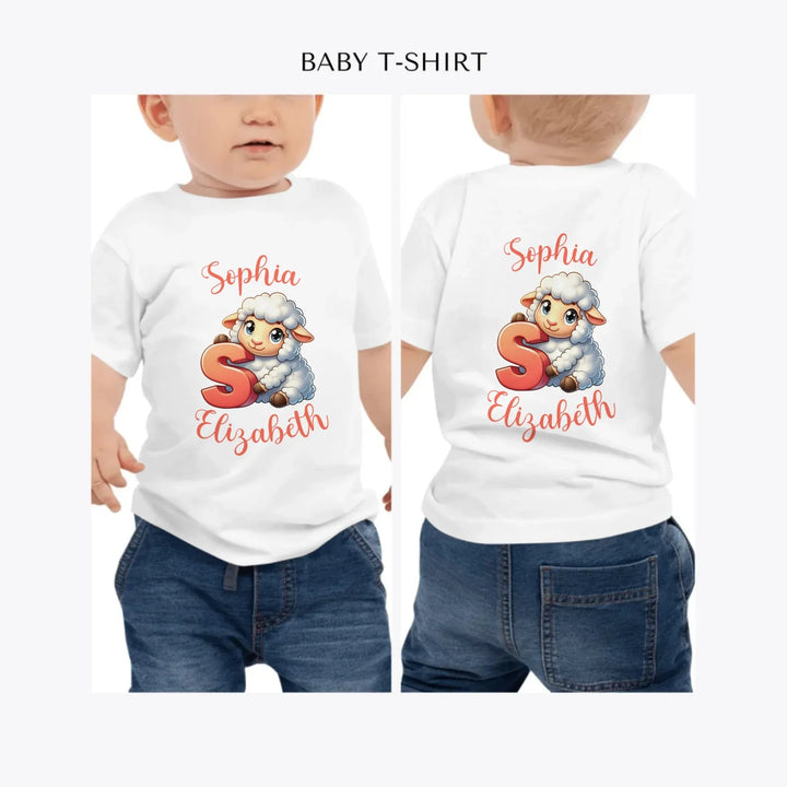 Colorful-Animal-Letter-personalized-baby-t-shirt-artfulane