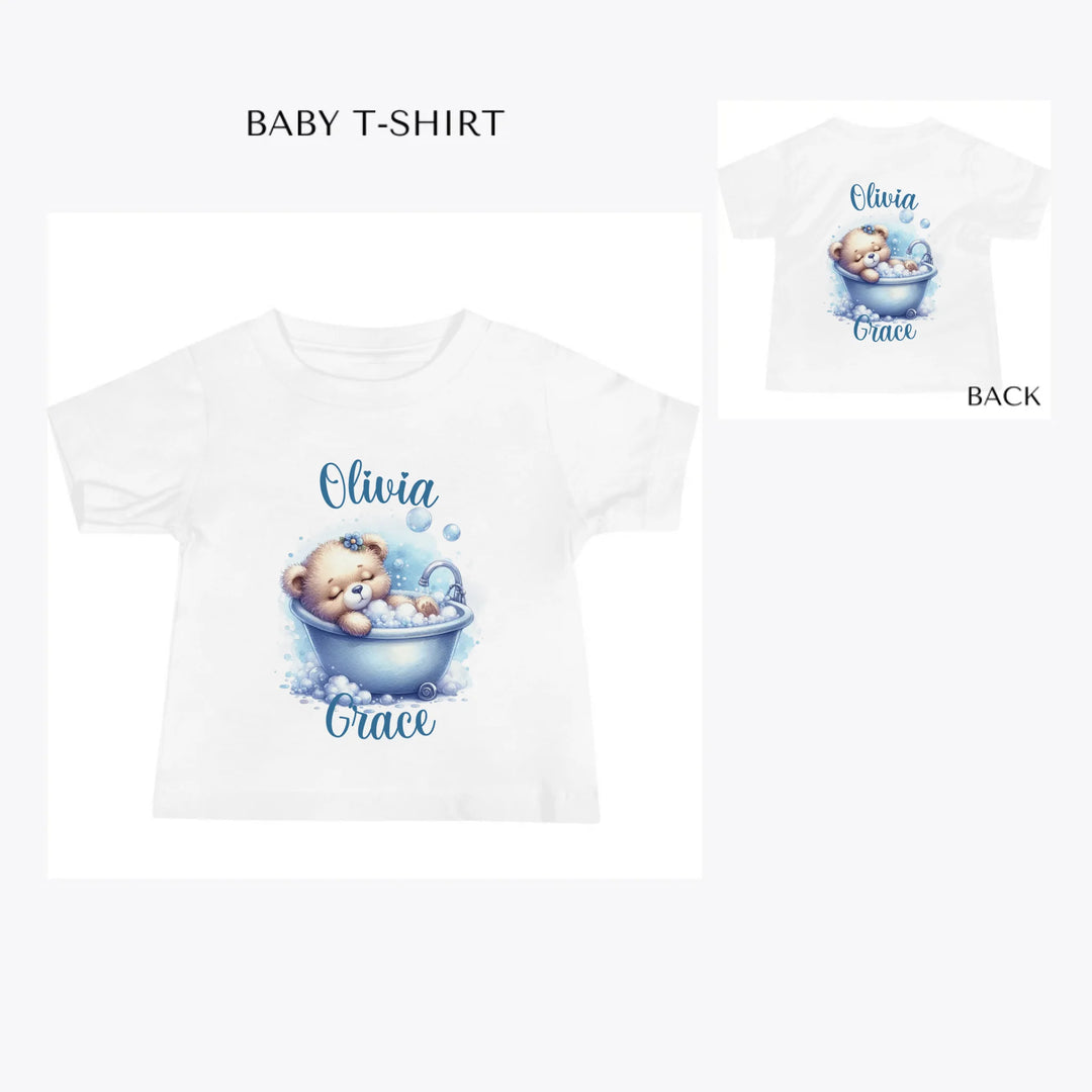 Watercolor-Teddy-Bear-in-Bathtub-custom-baby-t-shirt-artfulane