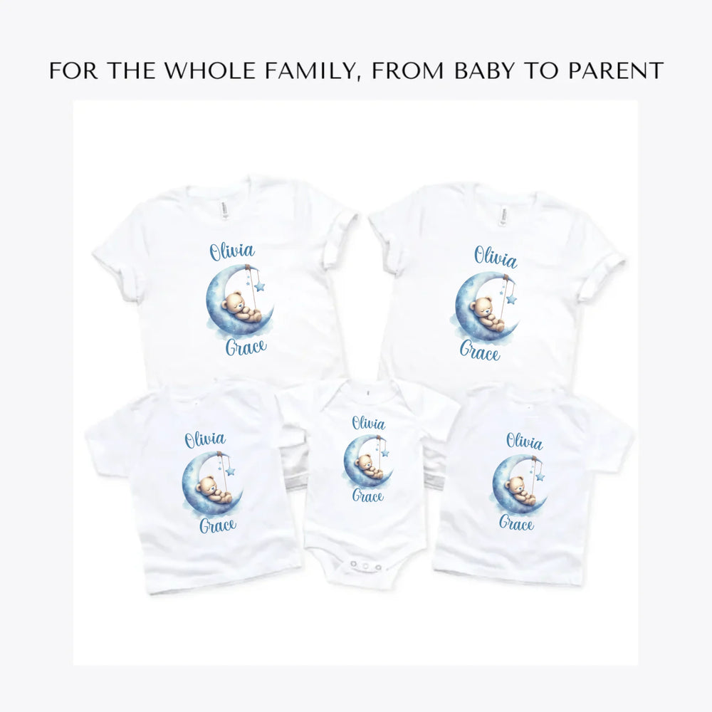 Watercolor-Teddy-Bears-Sleeping-on-Moon-custom-t-shirts-adult-youth-toddler-baby-sizes-artfulane