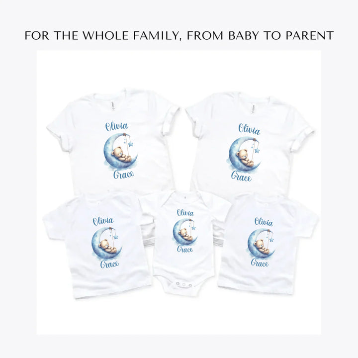 Watercolor-Teddy-Bears-Sleeping-on-Moon-custom-t-shirts-adult-youth-toddler-baby-sizes-artfulane
