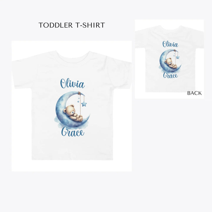 Watercolor-Teddy-Bear-Sleeping-on-Moon-toddler-custom-t-shirt-artfulane