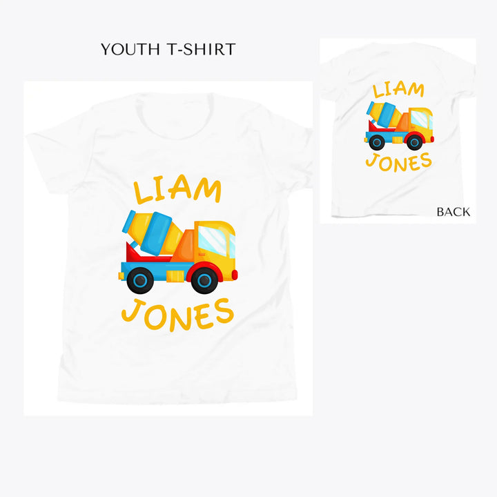 Construction-Trucks-custom-youth-t-shirt-artfulane