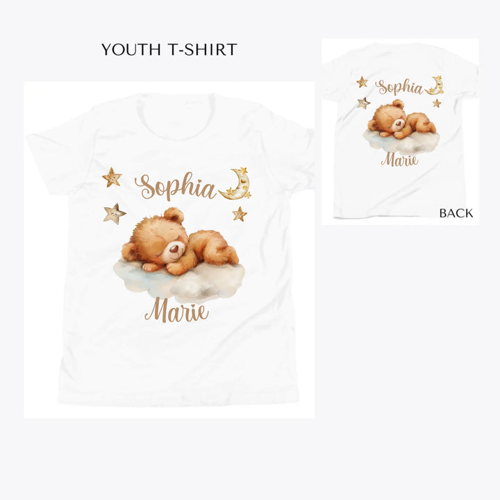 Teddy-Bear-Sleeping-on-Cloud-custom-youth-t-shirt-artfulane