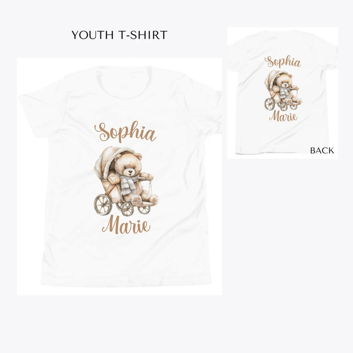 Teddy-Bear-in-Stroller-custom-youth-t-shirt-artfulane