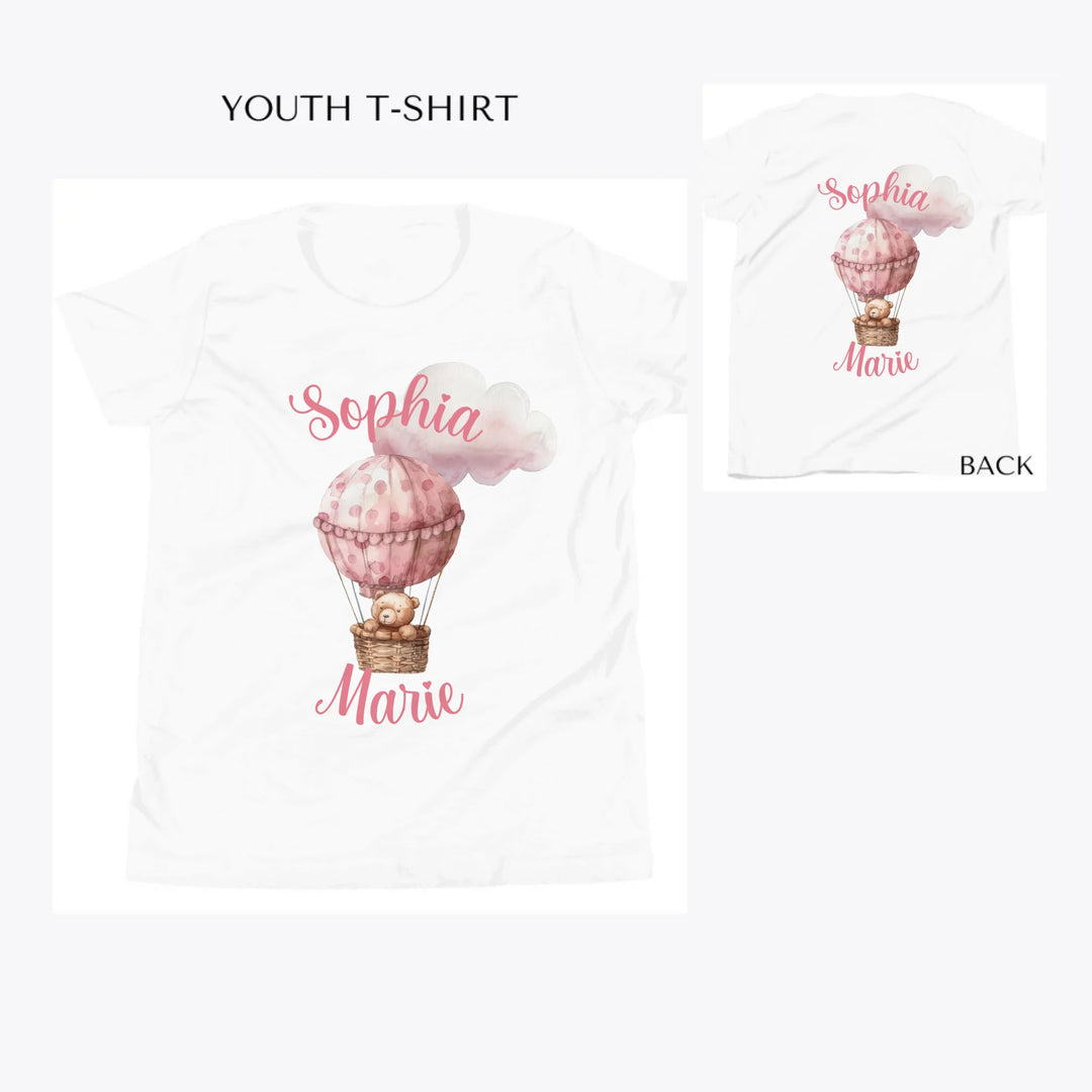 Teddy-Bear-Hot-Air-Balloon-custom-youth-t-shirt-artfulane