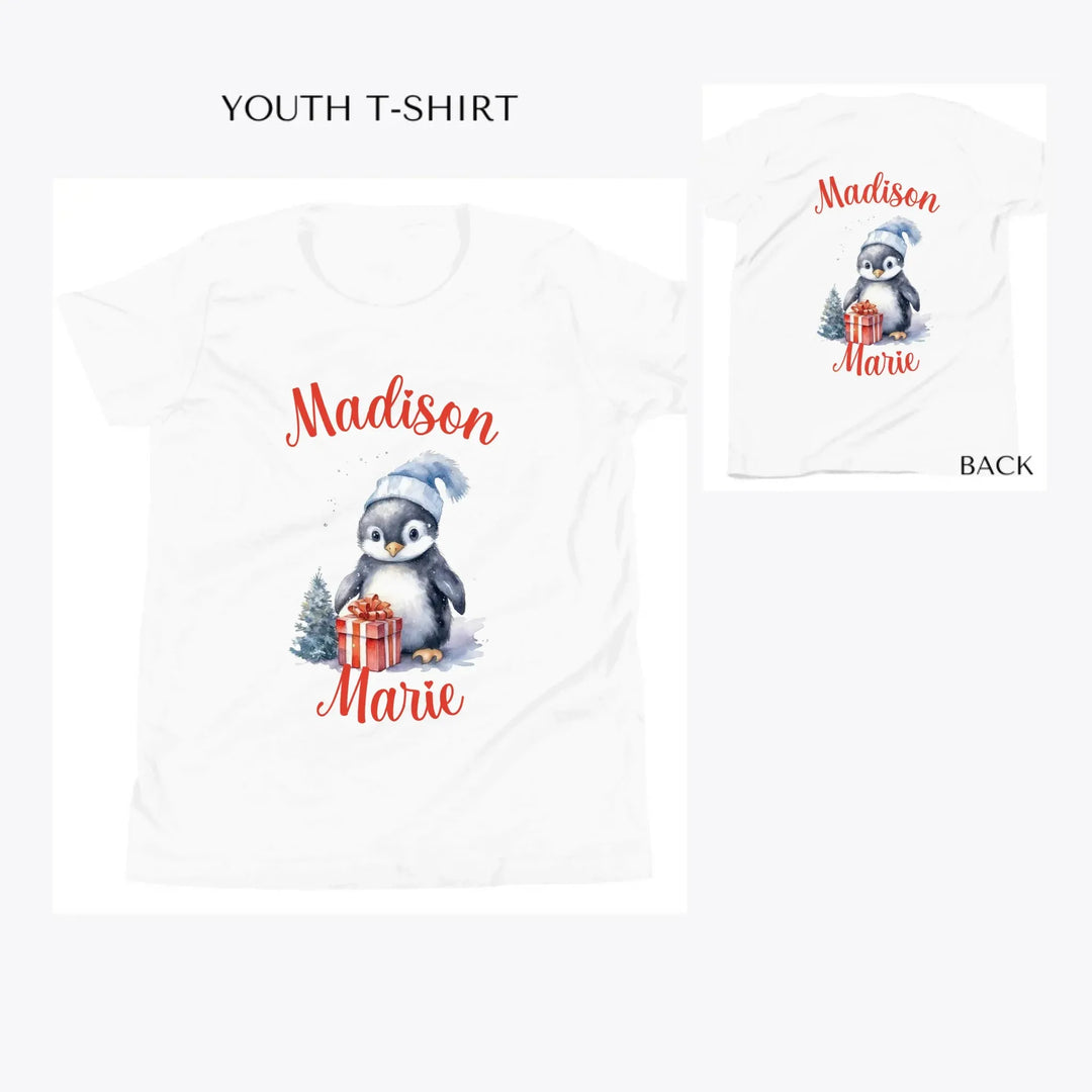 christmas-penguins-custom-youth-t-shirt-artfulane