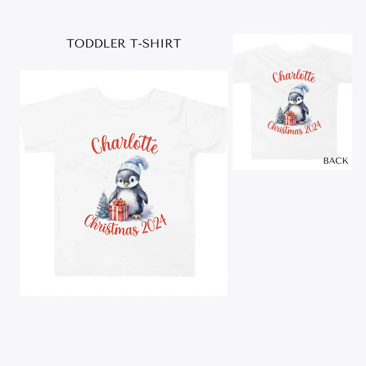 christmas-penguins-toddler-custom-t-shirt-artfulane