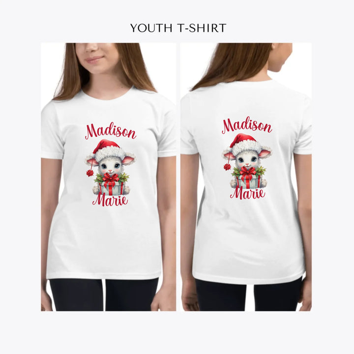 christmas-animals-custom-youth-girl-t-shirt-artfulane