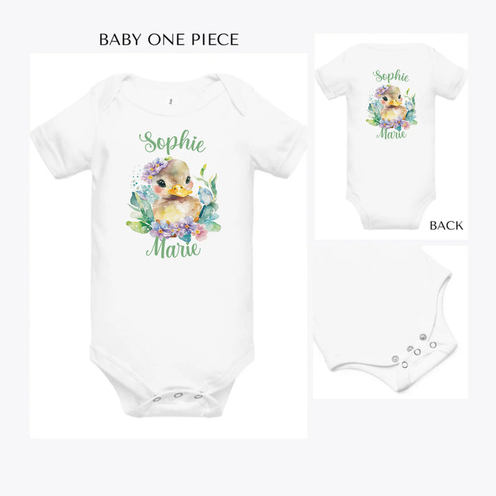 watercolor-spring-ducks-custom-baby-onesie-artfulane