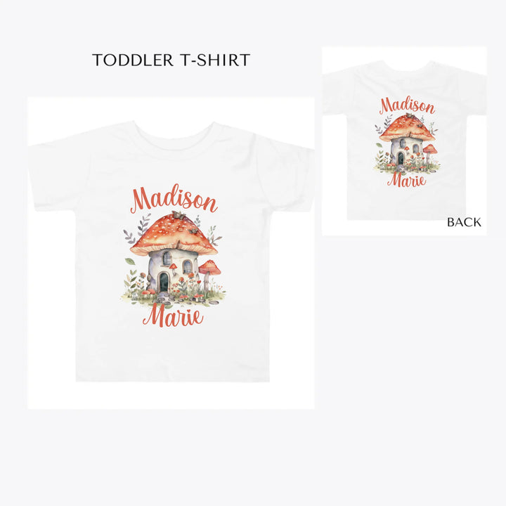 watercolor-woodland-mushroom-homes-toddler-custom-t-shirt-artfulane