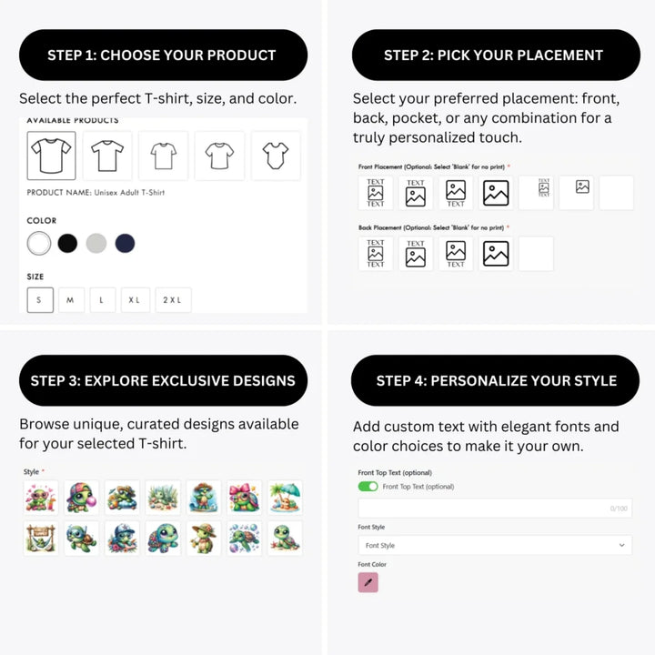 cute-summer-baby-turtles-how-to-design-custom-t-shirt-personalization-options-artfulane