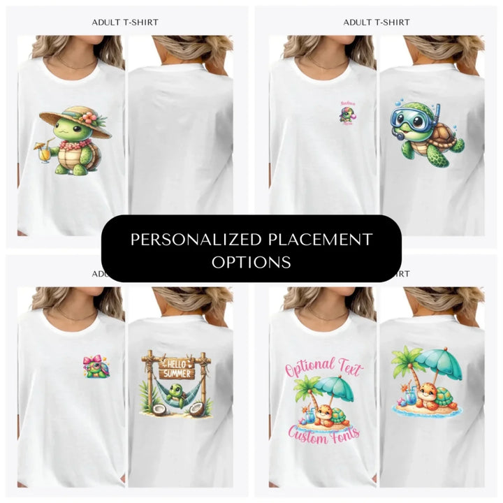 cute-summer-baby-turtles-custom-adult-t-shirt-design-placement-front-back-pocket-artfulane