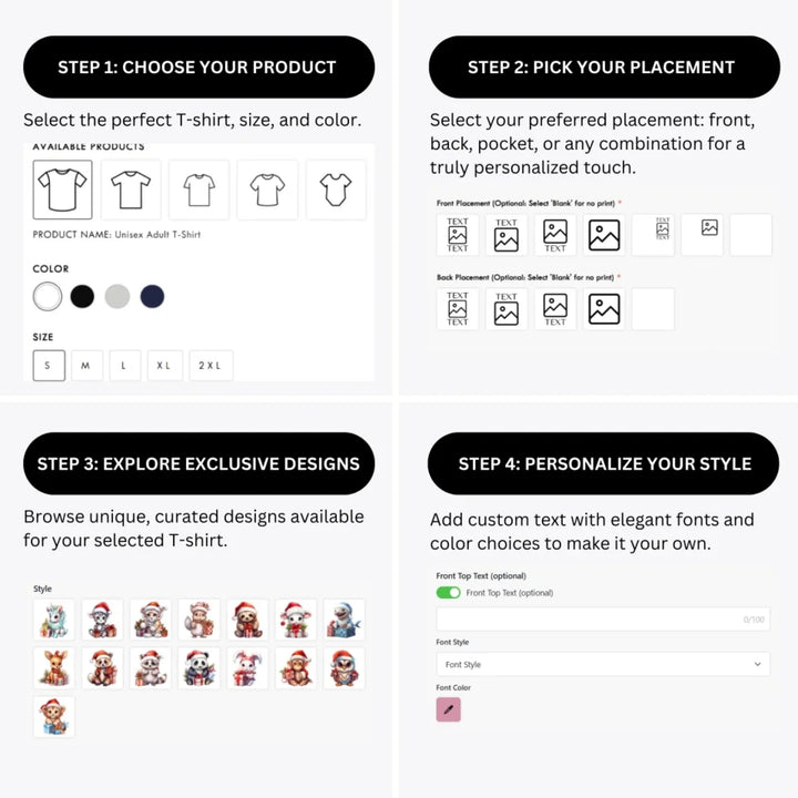 how-to-design-custom-christmas-animals-t-shirt-personalization-options-artfulane
