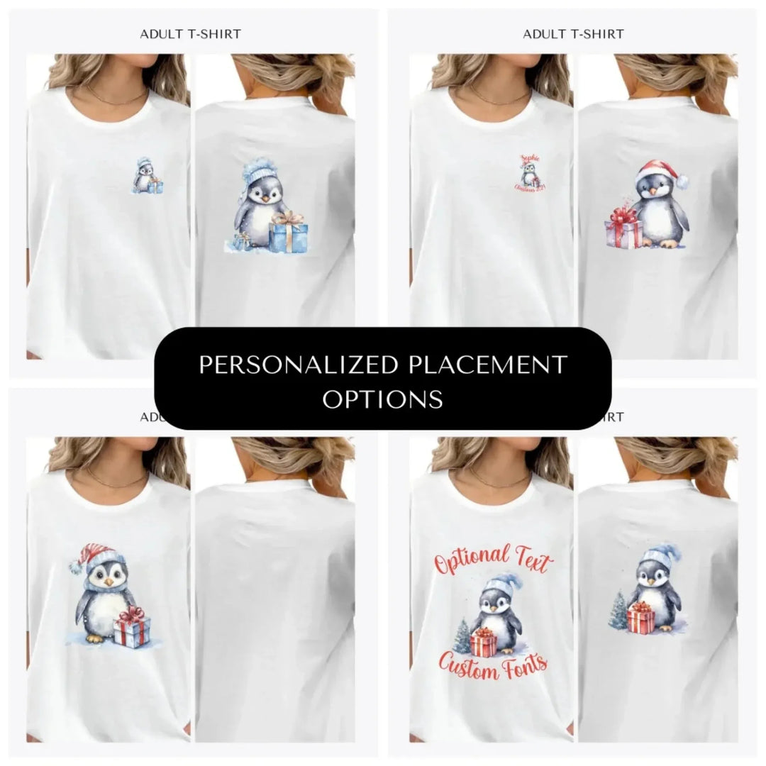 christmas-penguins-custom-adult-t-shirt-design-placement-front-back-pocket-artfulane