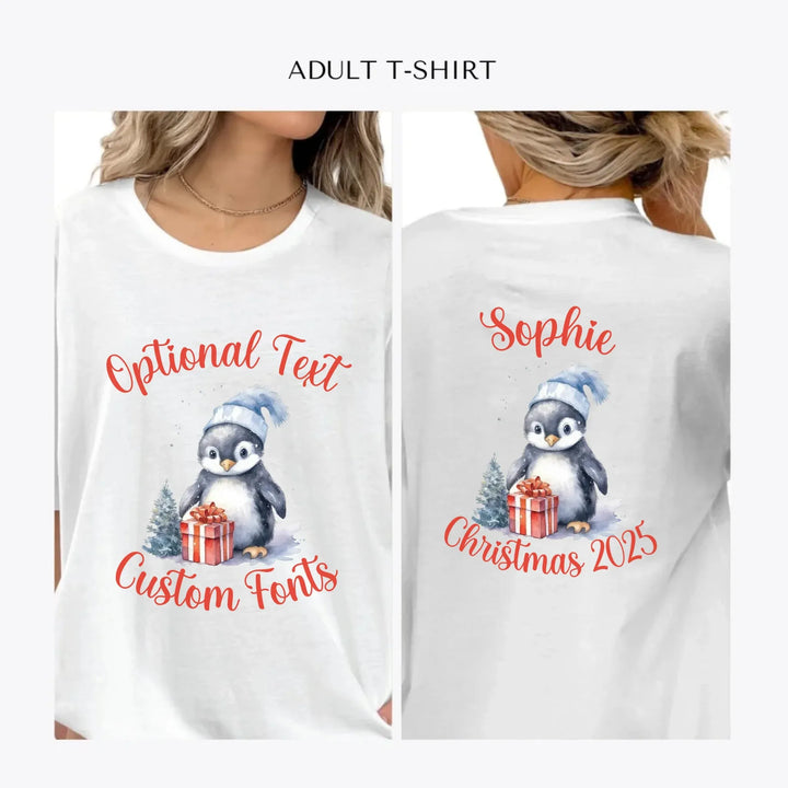 christmas-penguins-personalized-women-unisex-adult-t-shirt-artfulane