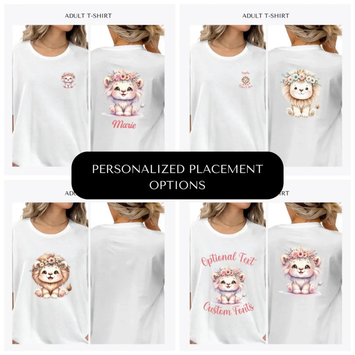 pastel-boho-lions-custom-adult-t-shirt-design-placement-front-back-pocket-artfulane