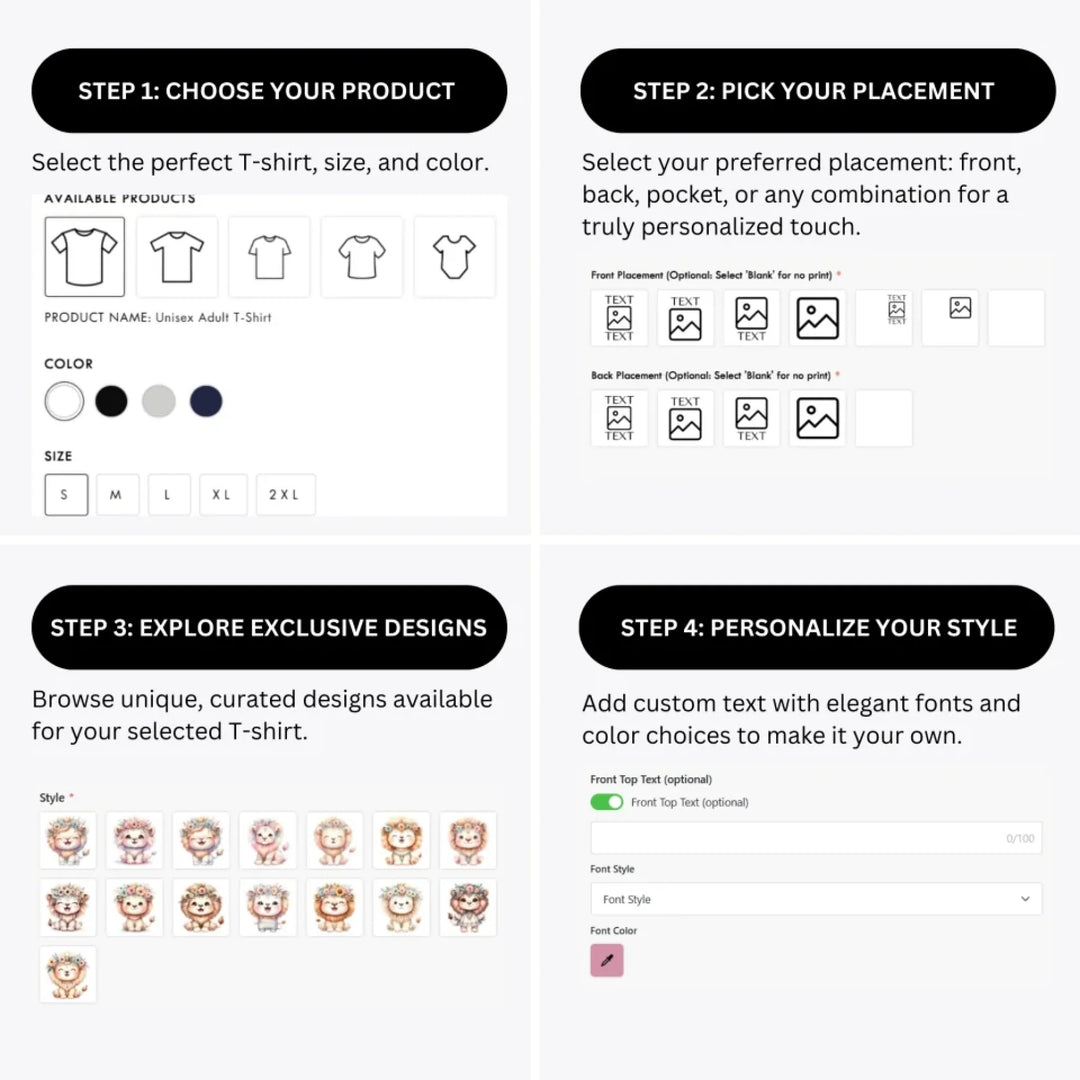 how-to-design-custom-pastel-boho-lions-t-shirt-personalization-options-artfulane