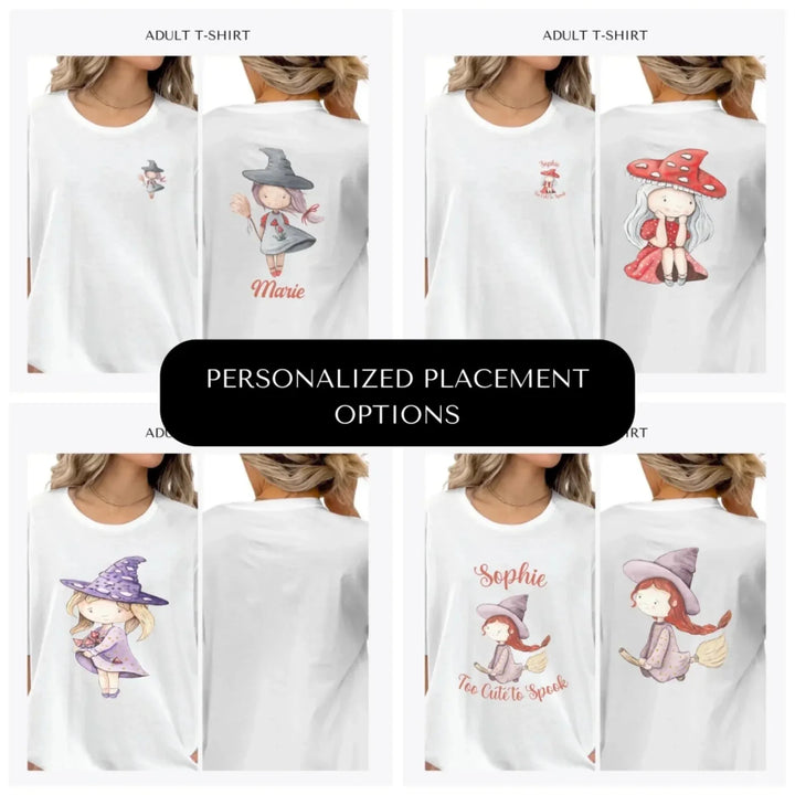 Whimsical-Halloween-Witches-custom-adult-t-shirt-design-placement-front-back-pocket-artfulane