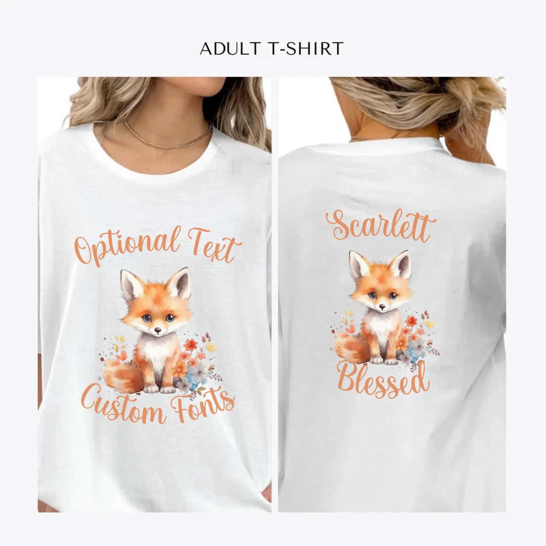 watercolor-baby-fox-personalized-women-unisex-adult-t-shirt-artfulane