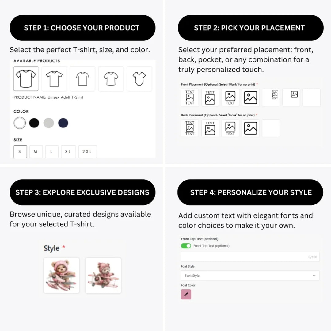 how-to-design-custom-Watercolor-Teddy-Bear-Flying-Airplane-t-shirt-personalization-options-artfulane