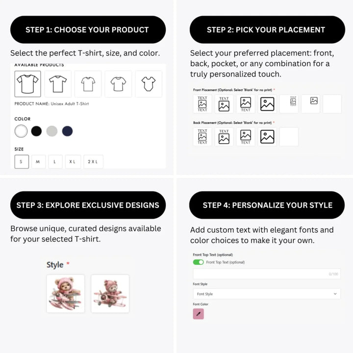how-to-design-custom-Watercolor-Teddy-Bear-Flying-Airplane-t-shirt-personalization-options-artfulane