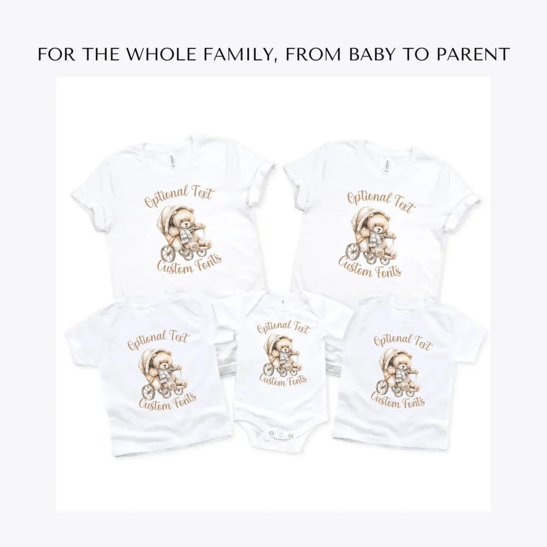 Teddy-Bear-in-Stroller-custom-t-shirts-adult-youth-toddler-baby-sizes-artfulane
