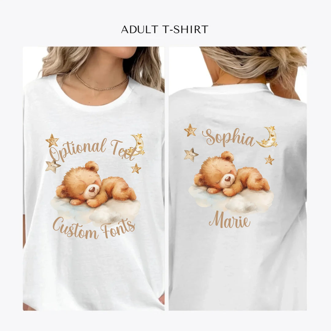 Teddy-Bear-Sleeping-on-Cloud-personalized-women-unisex-adult-t-shirt-artfulane