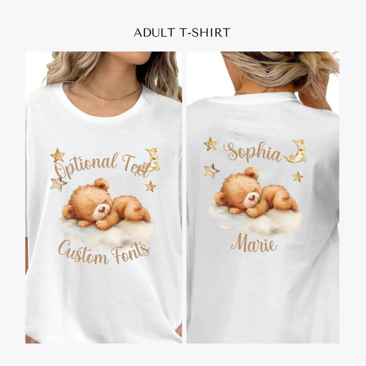 Teddy-Bear-Sleeping-on-Cloud-personalized-women-unisex-adult-t-shirt-artfulane