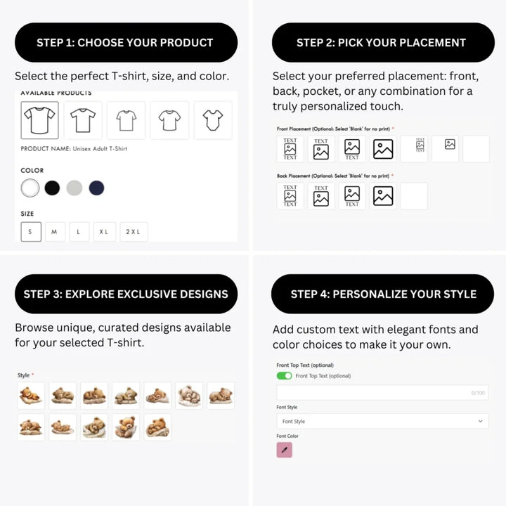 how-to-design-custom-Brown-Teddy-Bear-Sleeping-on-Blanket-t-shirt-personalization-options-artfulane