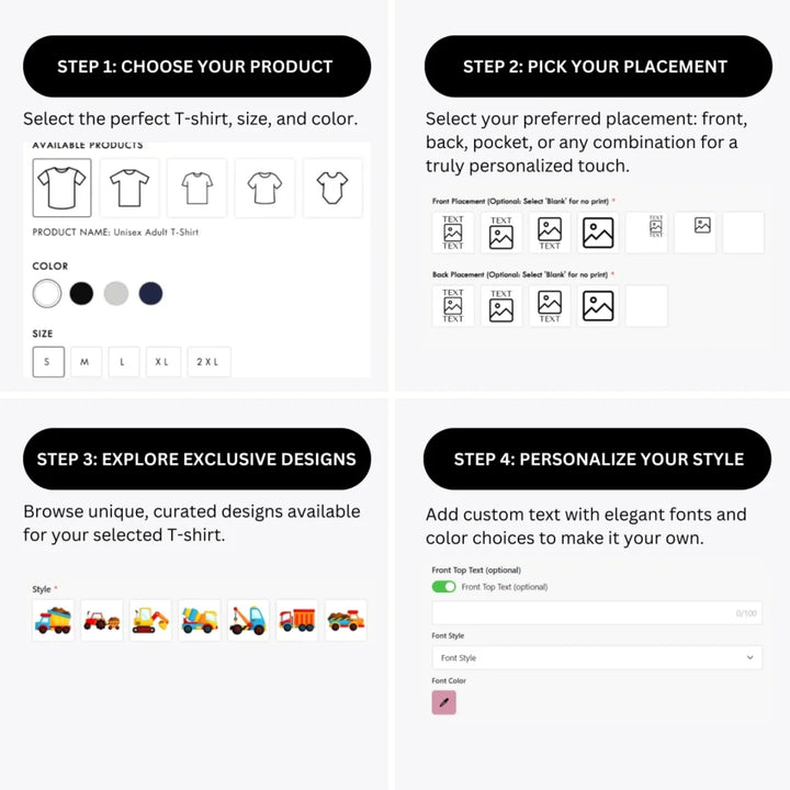how-to-design-custom-Construction-Trucks-t-shirt-personalization-options-artfulane