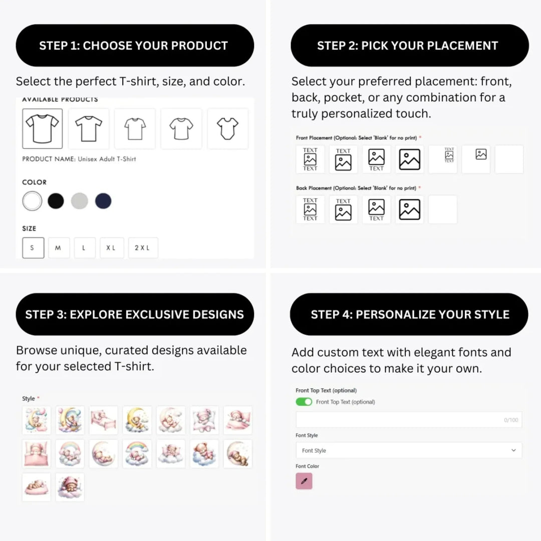 how-to-design-custom-Watercolor-Teddy-Bear-Sleeping-t-shirt-personalization-options-artfulane