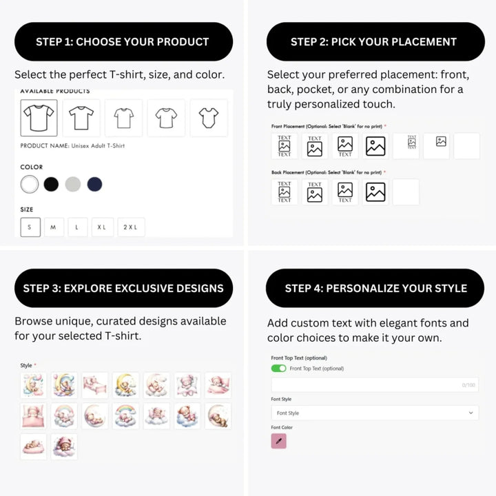 how-to-design-custom-Watercolor-Teddy-Bear-Sleeping-t-shirt-personalization-options-artfulane