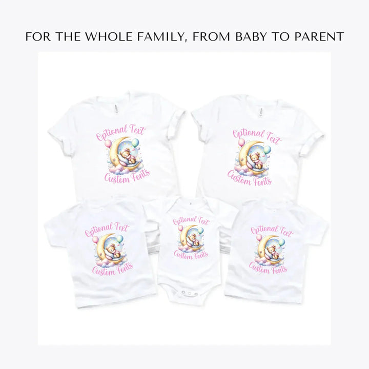 Watercolor-Teddy-Bear-Sleeping-custom-t-shirts-adult-youth-toddler-baby-sizes-artfulane