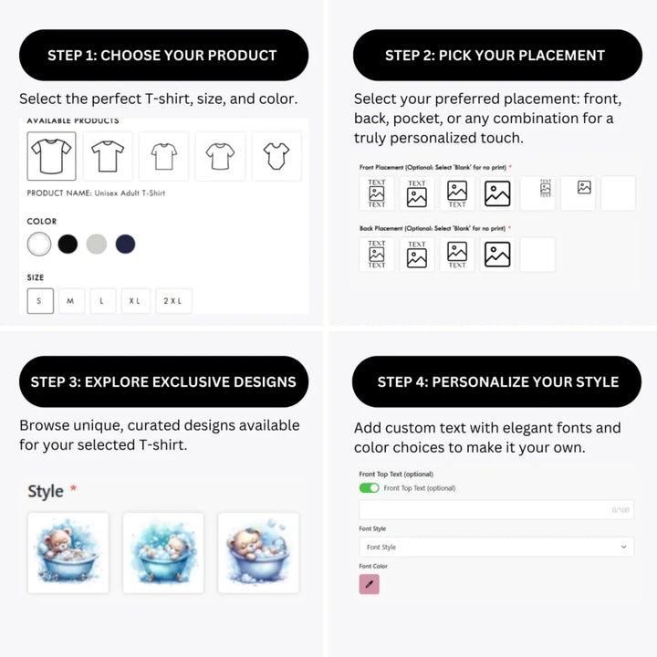 how-to-design-custom-Watercolor-Teddy-Bear-in-Bathtub-t-shirt-personalization-options-artfulane