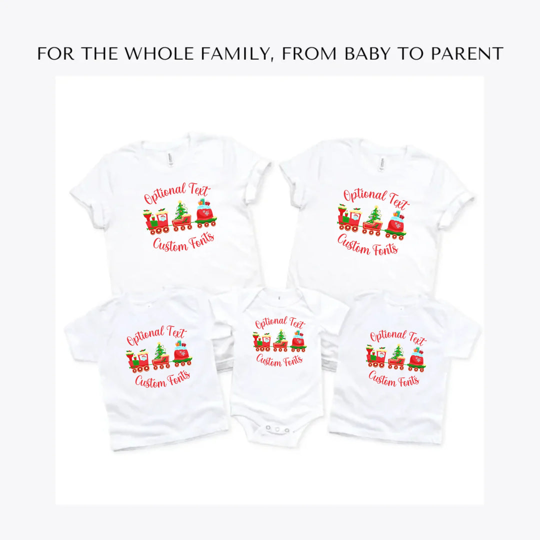 Christmas-Santa-Gingerbread-Train-custom-t-shirts-adult-youth-toddler-baby-sizes-artfulane