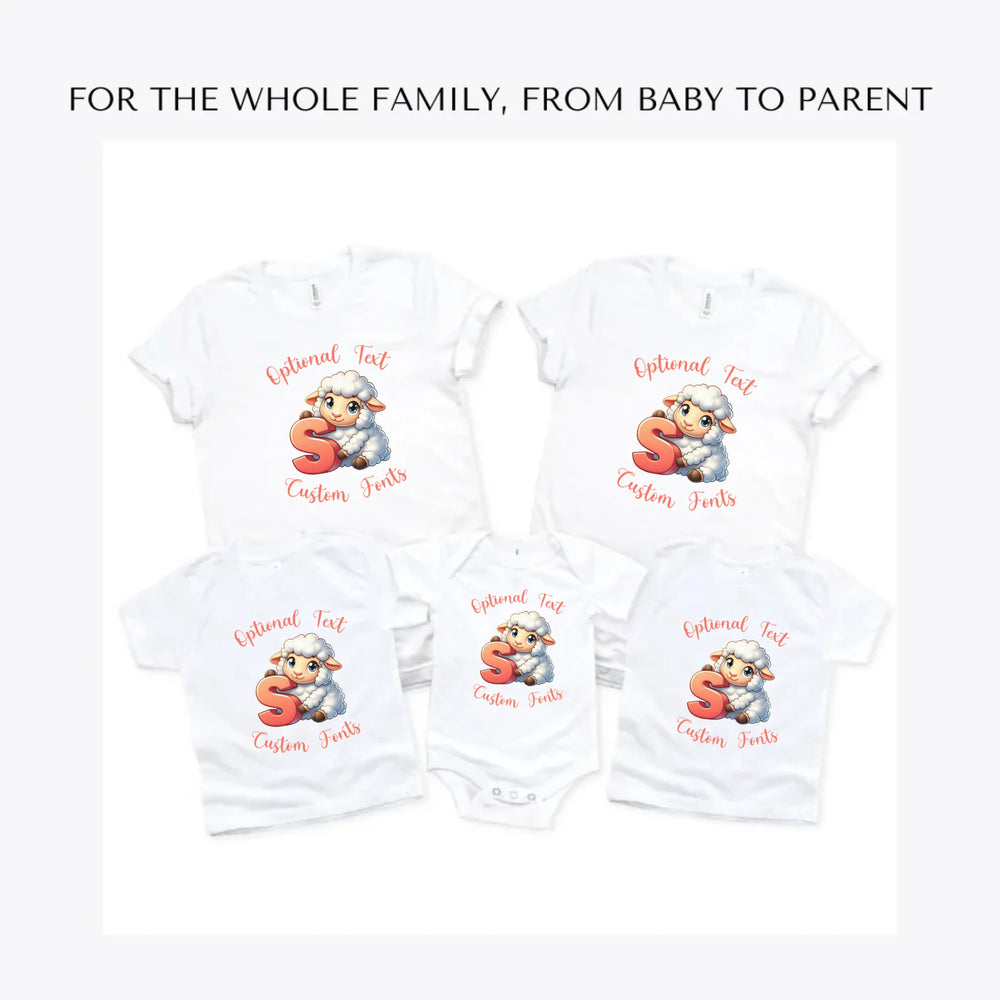 Colorful-Animal-Letter-custom-t-shirts-adult-youth-toddler-baby-sizes-artfulane
