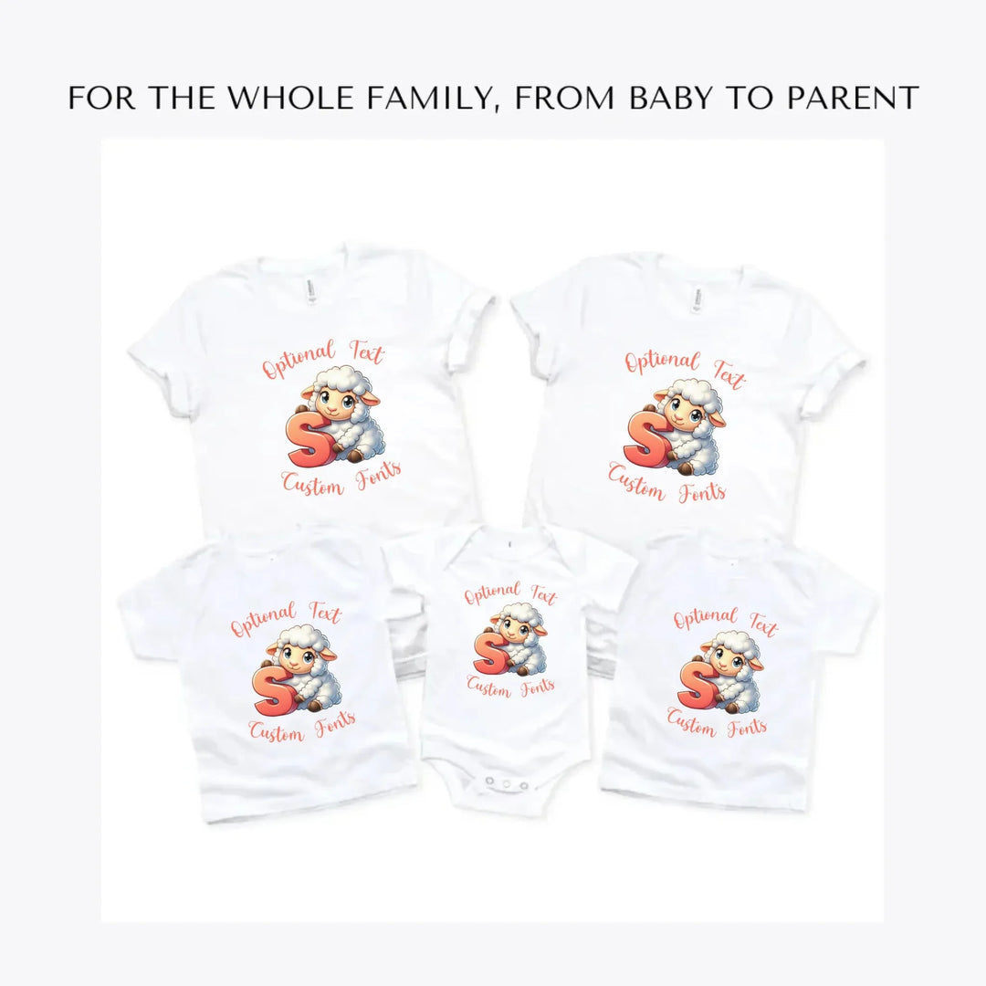 Colorful-Animal-Letter-custom-t-shirts-adult-youth-toddler-baby-sizes-artfulane