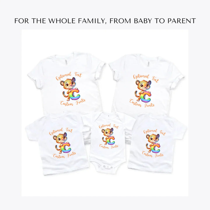 Animal-Rainbow-Letter-custom-t-shirts-adult-youth-toddler-baby-sizes-artfulane