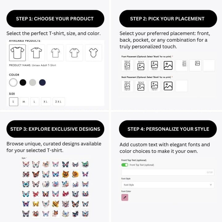 how-to-design-custom-Beautiful-Butterflies-t-shirt-personalization-options-artfulane