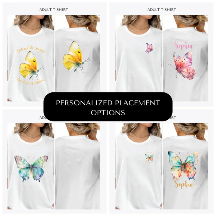 Beautiful-Watercolor-Butterflies-custom-adult-t-shirt-design-placement-front-back-pocket-artfulane