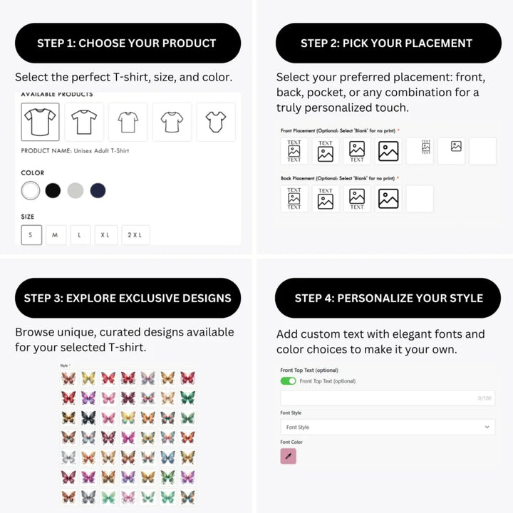 how-to-design-custom-Beautiful-Butterflies-t-shirt-personalization-options-artfulane