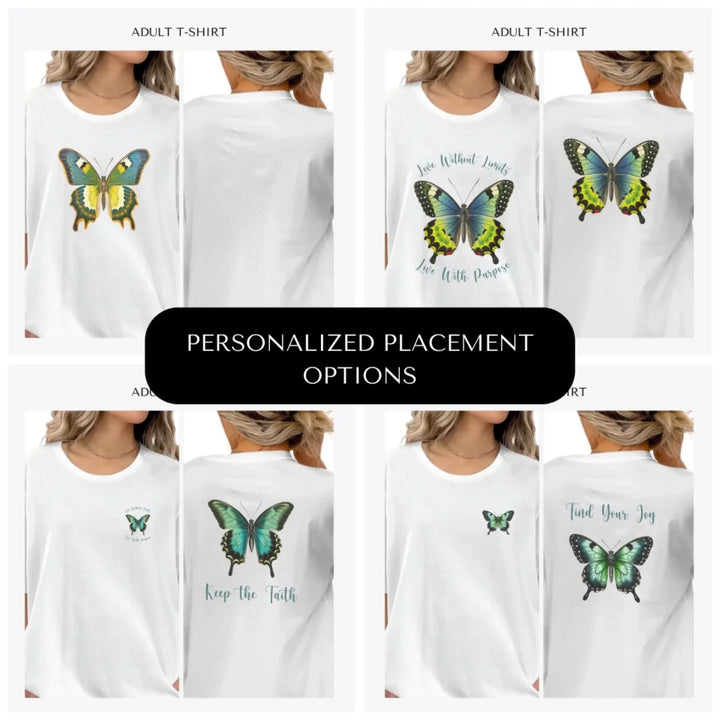 Vintage-Green-Butterflies-custom-adult-t-shirt-design-placement-front-back-pocket-artfulane