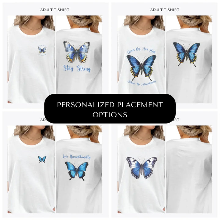 Vintage-Blue-Butterflies-custom-adult-t-shirt-design-placement-front-back-pocket-artfulane