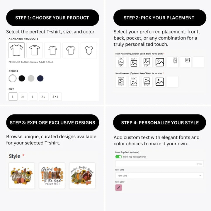 how-to-design-custom-Thanksgiving-t-shirt-personalization-options-artfulane
