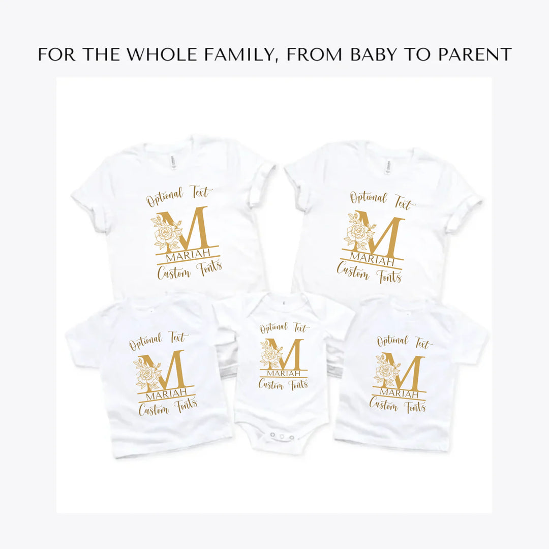 Rose-Split-Letter-Monogram-custom-t-shirts-adult-youth-toddler-baby-sizes-artfulane