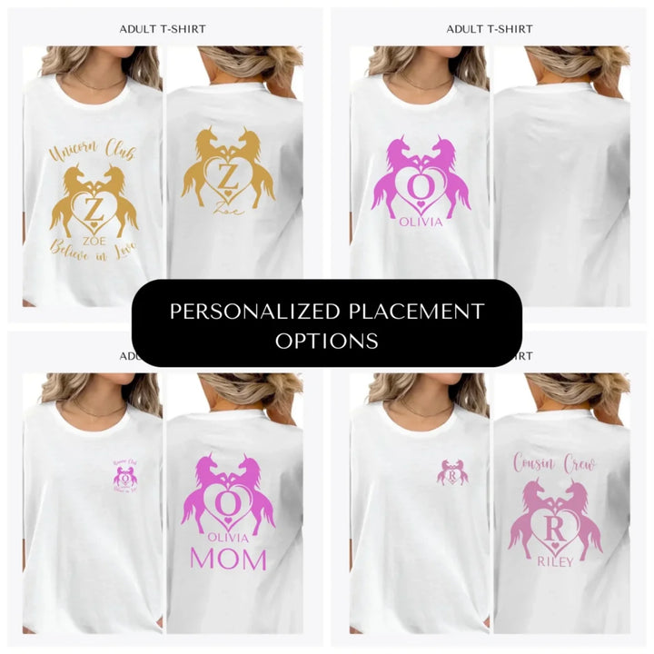 Double-Unicorn-Heart-Initial-custom-adult-t-shirt-design-placement-front-back-pocket-artfulane