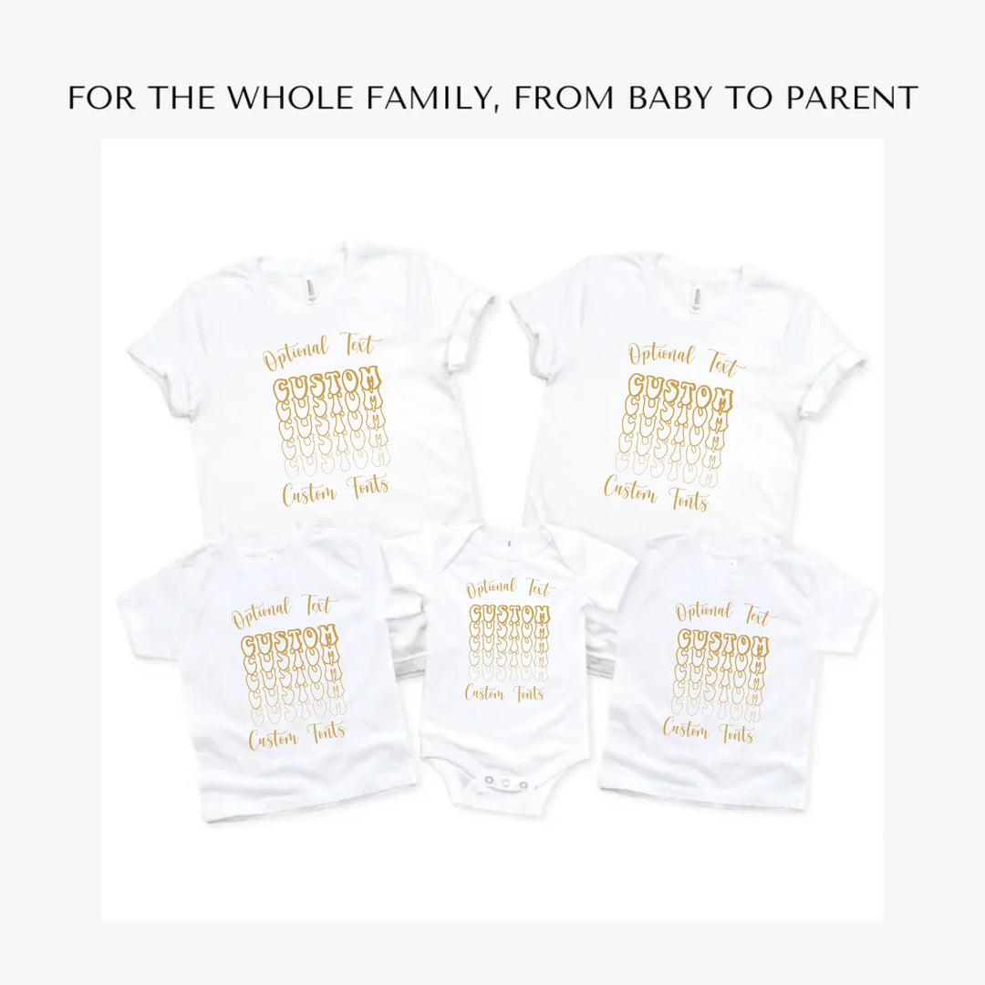 Stacked-Retro-Text-custom-t-shirts-adult-youth-toddler-baby-sizes-artfulane