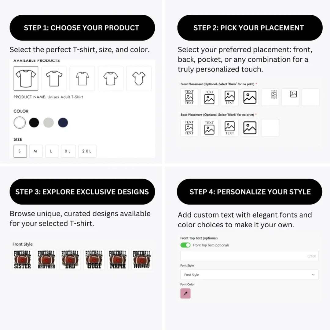 how-to-design-custom-Love-Football-Family-t-shirt-personalization-options-artfulane